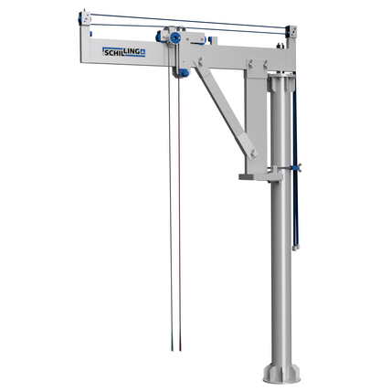 SCHILLING Schwenkkran Alu-Schwenkkran von SCHILLING Kran- und Hebetechnik mit Aufnahme zur Bodenmontage.