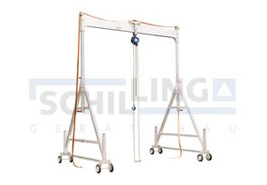 Freight crane as gantry crane for large overall heights