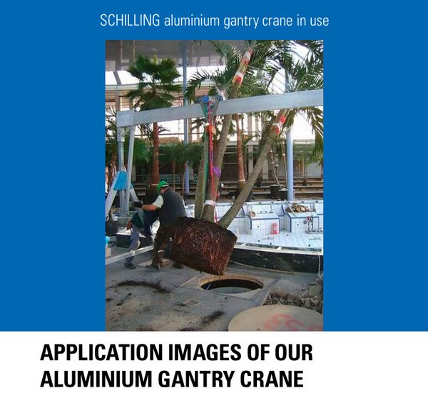 Application images of our aluminium gantry crane 