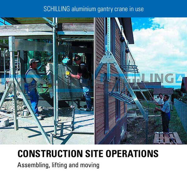Construction site operations – assembling, lifting and moving