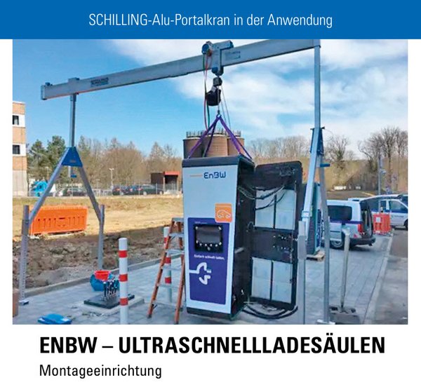 ENBW – Ultraschnellladesäulen Montageeinrichtung