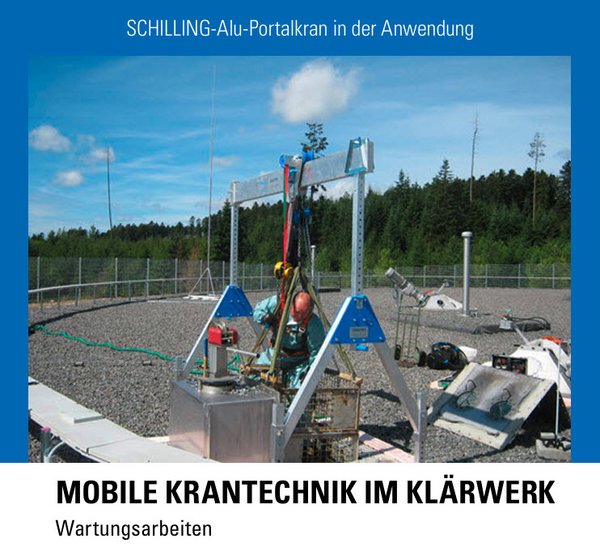 Mobile Krantechnik im Klärwerk - Wartungsarbeiten