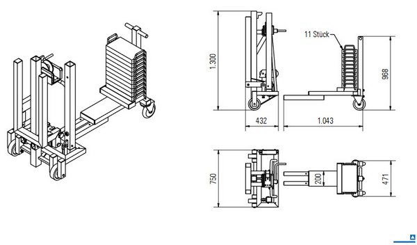 Aluminium multilift met contragewicht