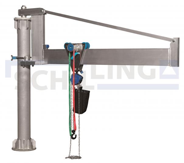 Slewing jib cranes made of aluminium 