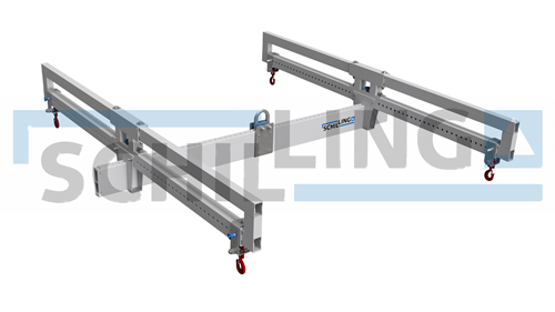 Aluminium load beams in H-construction