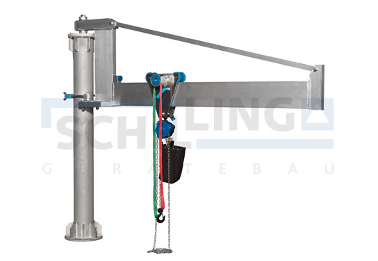 Aluminium Slewing Crane - with entire travel of trolley