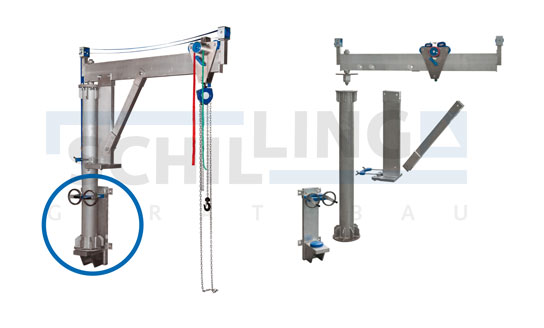 Consola para grúa giratoria de aluminio