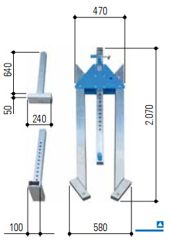 Stacionarni aluminijski portalni kran, s dvostrukim nosačem, nosivost 1.000 kg i 1.500 kg