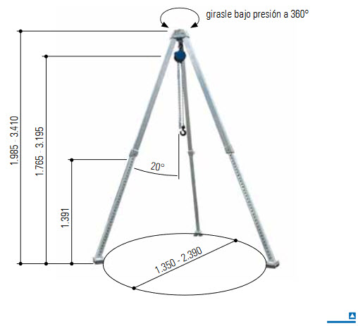 Trípode de aluminio