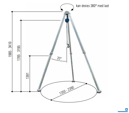 Tripod-stativ i aluminium