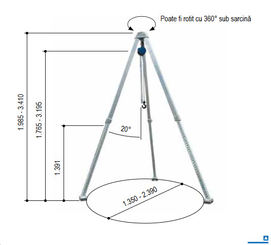 Tripod din aluminiu