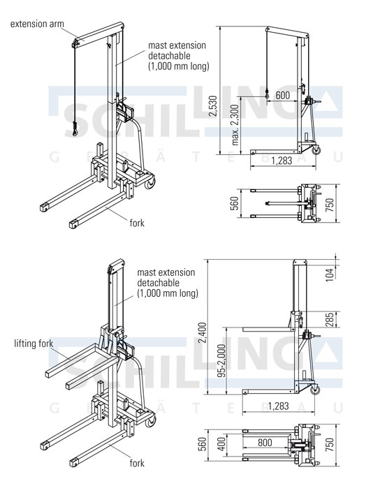 Aluminium Multilift - mobile lifting