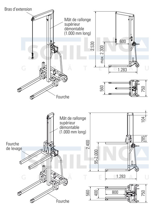 Multilift en aluminium