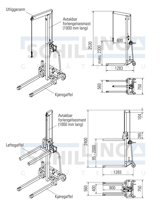 Multilift i aluminium