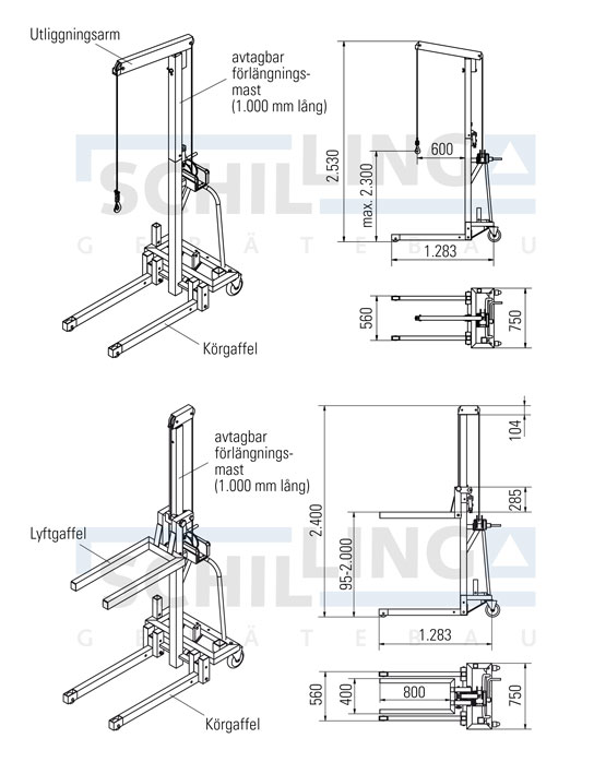 Multilift i aluminium