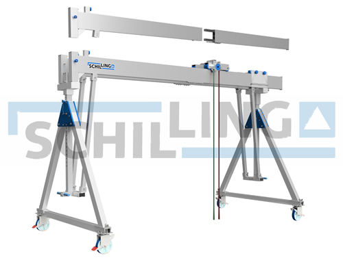 mobile aluminum gantry crane with double girder