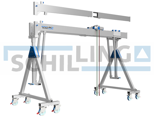 mobile aluminum gantry crane with double girder