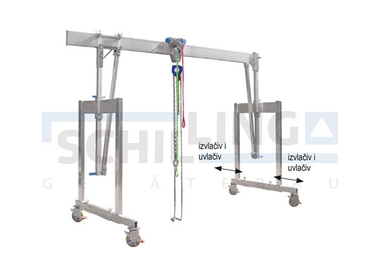 Aluminijski specijalni portalni kran - S izvlačivim nogarima