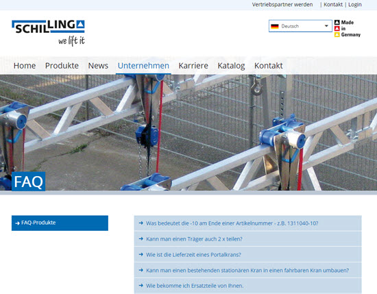 FAQ-SCHILLING crane lifting technology