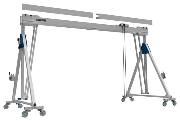 Extra-high aluminium gantry crane