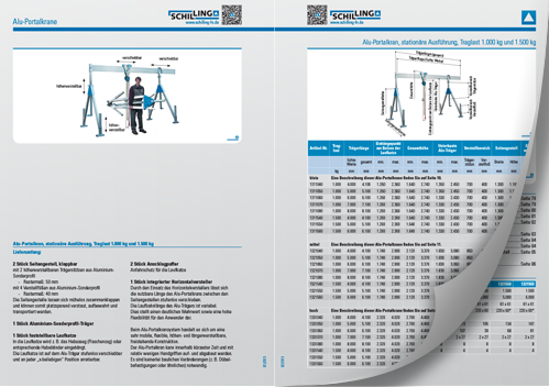 Blätterkatalog SCHILLING Kran- & Hebetechnik